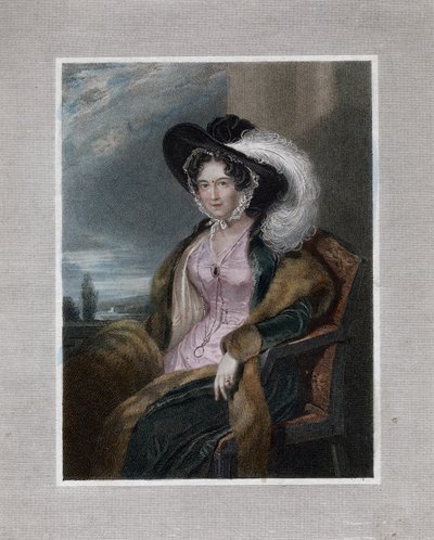「メアリー・エリザベス、クリフォード男爵夫人」、1828年。 作： J Wright