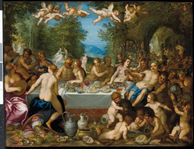 神々の饗宴：バッカスとアリアドネの結婚 作： J. and Rottennhammer Hans I Brueghel