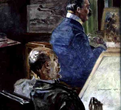 アーティストのスタジオで 作： Jacek Malczewski