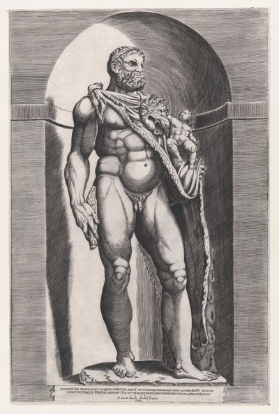 Speculum Romanae Magnificentiae:コモドゥス皇帝のヘラクレス姿、1582年、1582年 作： Jacob(us) Bos.