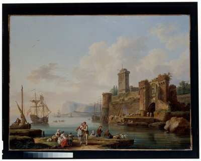 港の風景 作： Jacob Philippe Hackert