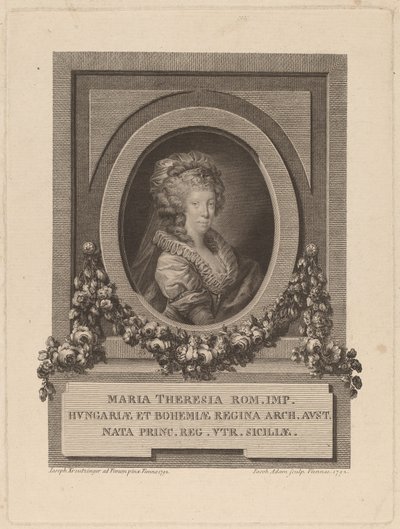 マリー・テレーズ、神聖ローマ皇后、1792年。 作： Jacob Adam