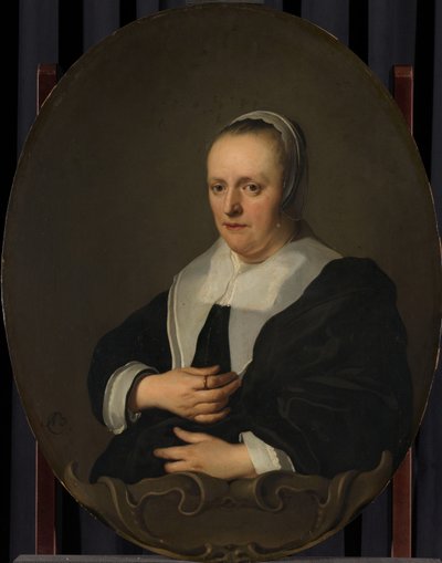 サラの肖像 ビーのサラ。 ヤン・ルトマの二番目の妻 (1638)。 作： Jacob Adriaensz. Backer