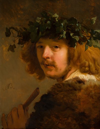 笛を吹く羊飼いの自画像、1637年頃。 作： Jacob Adriaensz. Backer