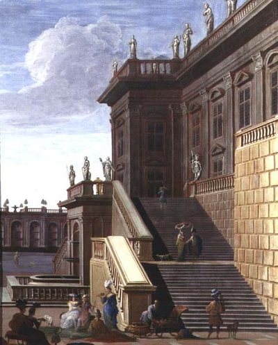 バロック様式の宮殿の中庭 作： Jacob Balthasar Peeters