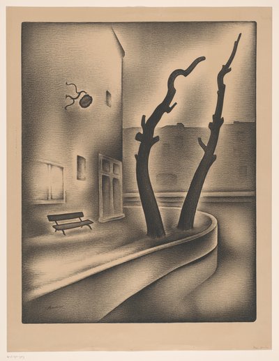 運河の一角 作： Jacob Bendien (signed by artist)