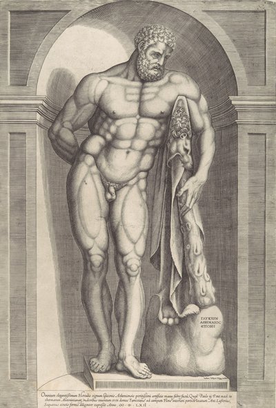 ローマの素晴らしさの鏡: ファルネーゼのヘラクレス、1562., 1562. 作： Jacob Bos