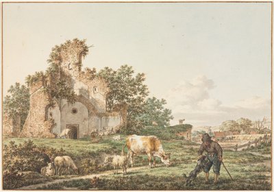 破滅した牧歌的な風景、1799年。 作： Jacob Cats