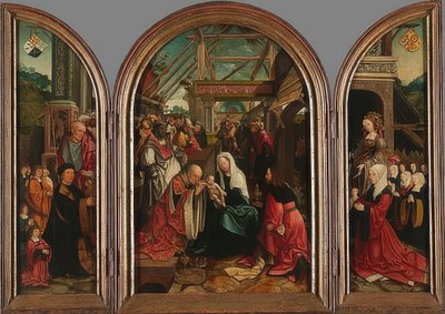 王の崇拝。 1517年 作： Jacob Cornelisz van Oostsanen