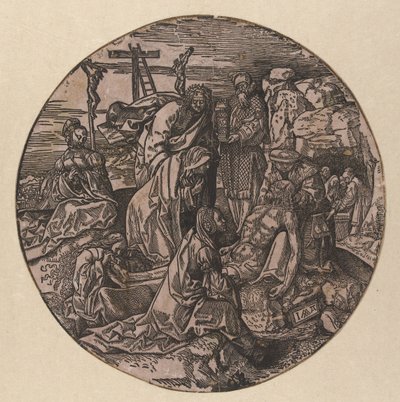 キリストの震えと埋葬 ラウンドパッション（シリーズタイトル） 作： Jacob Cornelisz van Oostsanen