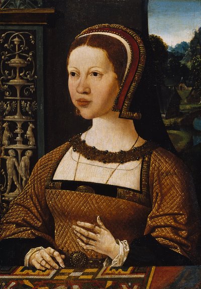 オランダ：女性の肖像（デンマークのイザベラ女王？ デンマークのエリザベス女王と思われる女性の肖像 作： ジェイコブ・コルネリス・ファン・ウースタネン