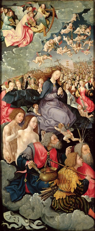 三位一体の崇拝、トリプティクの左翼、1533（242037、242039、242040を参照） 作： Jacob Cornelisz van Oostsanen