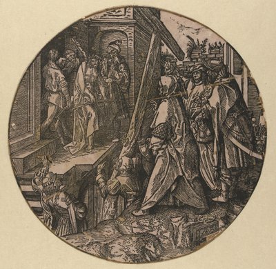 ピラトが人々にキリストを示す (Ecce Homo) ラウンドパッション（シリーズタイトル） 作： Jacob Cornelisz van Oostsanen