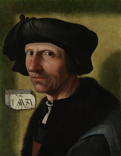 ジェイコブ・コルネリス・ファン・オーストサンネンの肖像、1533年頃 作： Jacob Cornelisz van Oostsanen
