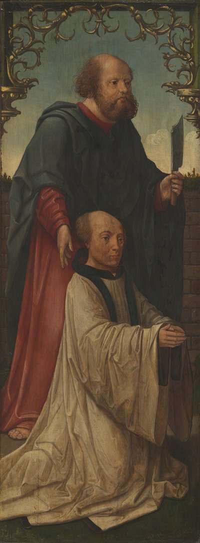 聖マティアスと寄進者、聖アンデレ逆、152025 作： Jacob Cornelisz. van Oostsanen