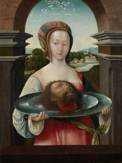 洗礼者ヨハネの頭を持つサロメ、1524 作： Jacob Cornelisz van Oostsanen