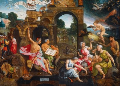 ソールとエンドアの魔女。 1526 作： Jacob Cornelisz van Oostsanen