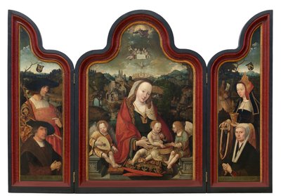 Tríptico de Pompeius Otto e sua esposa Gerbich Cleanser (óleo sobre painel) 作： Jacob Cornelisz van Oostsanen