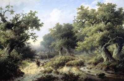 旅人がいる森の風景 作： Jacob Cremer