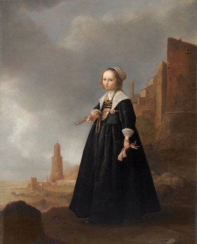 朝の散歩（パネルに油彩） 作： Jacob Gerritsz Cuyp
