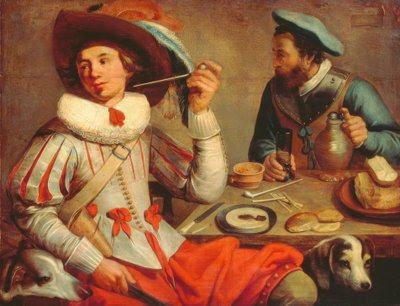 テーブルで2人の兵士 作： Jacob Gerritsz Cuyp