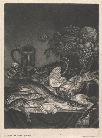 魚と家禽のある静物 作： Jacob Gole