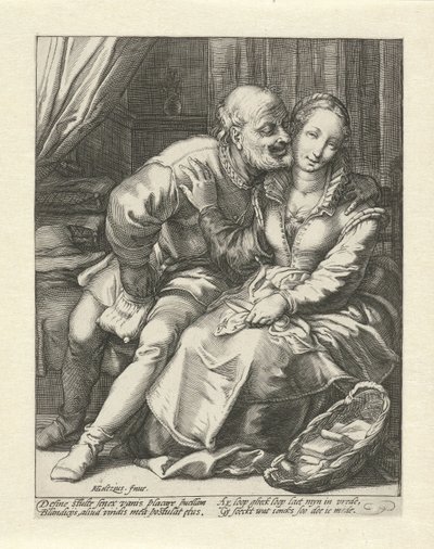 老人の拒絶 作： Jacob Goltzius (II)