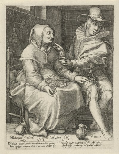 不平等な愛 作： Jacob Goltzius (II)