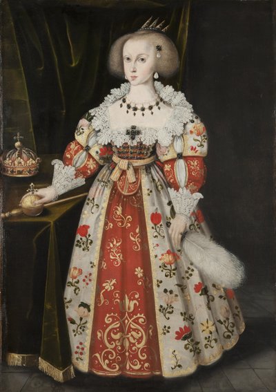 クリスティーナ女王、1635〜40年頃 作： Jacob Heinrich Elbfas
