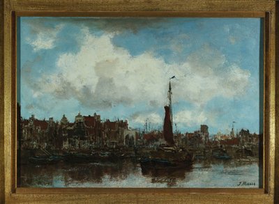 アムステルダムの眺め 作： Jacob Henricus or Hendricus Maris