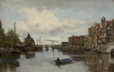 1873年のオランダの町の眺め 作： Jacob Henricus or Hendricus Maris