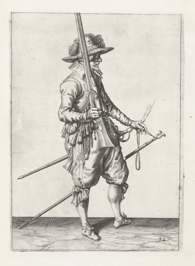 マスケット銃兵、1600年頃 作： Jacob II de Gheyn