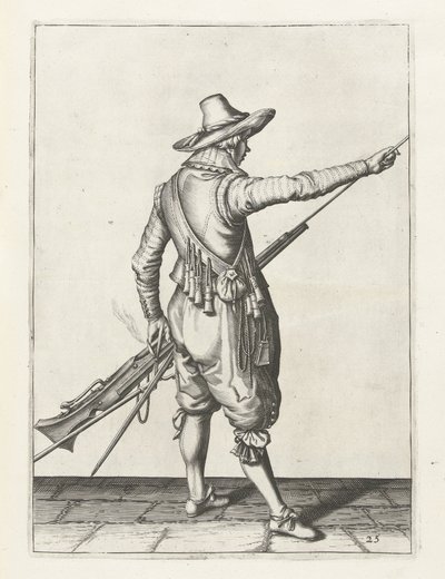 ラムロッドを除去する銃士、1600年頃 作： Jacob II de Gheyn
