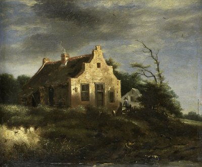 緑豊かな砂丘の風景の中の農場 作： Jacob Isaacksz van Ruisdael (school of)