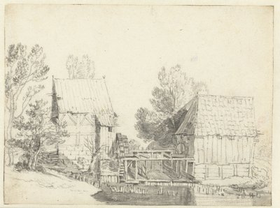 2 つの水車小屋の眺め 作： Jacob Isaacksz van Ruisdael (school of)