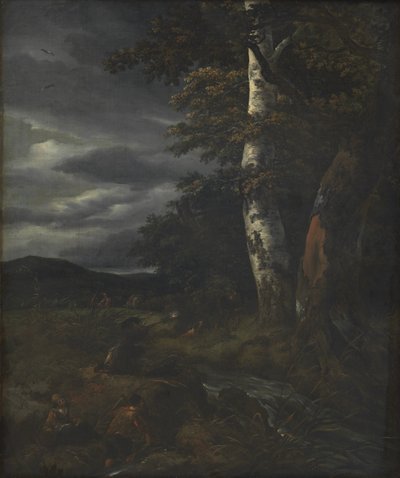 狩猟風景 作： Jacob van Ruisdael