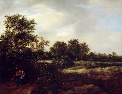 恋人と砂丘の風景、1647 作： Jacob van Ruisdael