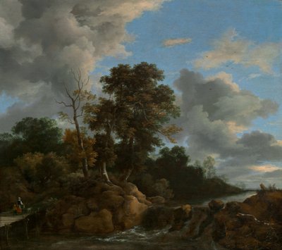 風景、1670年頃（キャンバスに油彩） 作： Jacob van Ruisdael