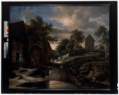 ハーフ・ティンバー・ハウスのある風景 作： Jacob Isaaksz. or Isaacksz. van Ruisdael