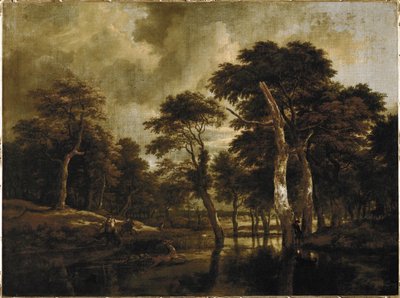 狩（キャンバスに絵画） 作： Jacob Isaaksz. or Isaacksz. van Ruisdael