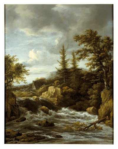 ノルウェーの滝（キャンバスに油彩） 作： Jacob van Ruisdael