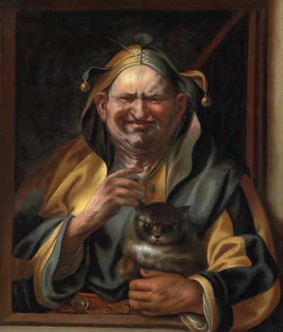 猫と道化師 作： Jacob Jordaens