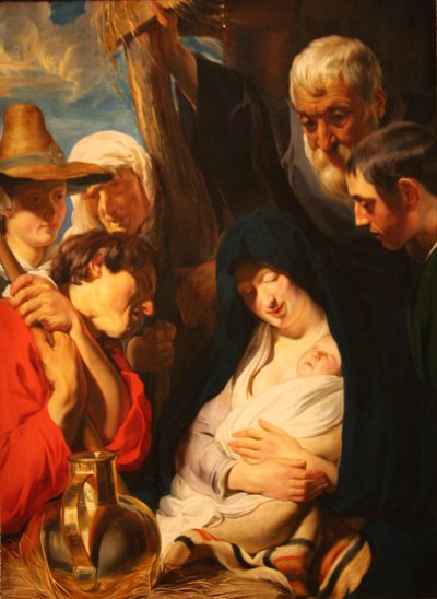 羊飼いたちの礼拝 作： Jacob Jordaens