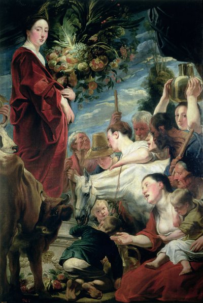 収穫の女神セレスへの捧げ物 作： Jacob Jordaens