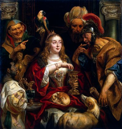 クレオパトラの饗宴」、1653年。 作： Jacob Jordaens