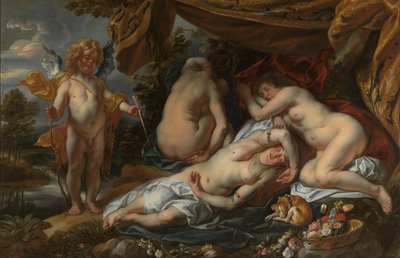 キューピッドとプシュケ（キャンバスに油彩） 作： Jacob Jordaens