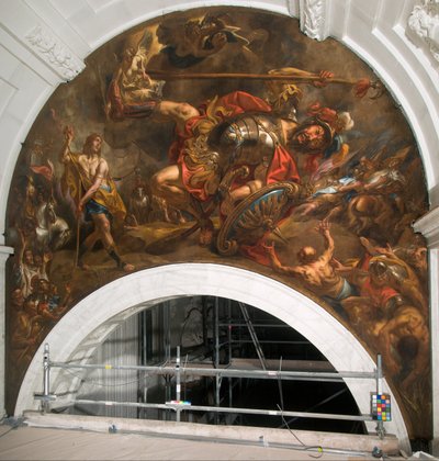 デビッドとゴリアテ 作： Jacob Jordaens