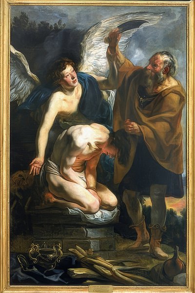 アイザックの犠牲。 17世紀 作： Jacob Jordaens
