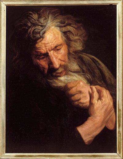 老人の頭の絵 ヤコブ・ヨルダンス（1593-1678）作 1640年頃 アミアン、ピカルディ美術館所蔵 作： Jacob Jordaens