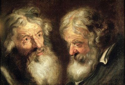 二人の老人の頭 作： Jacob Jordaens